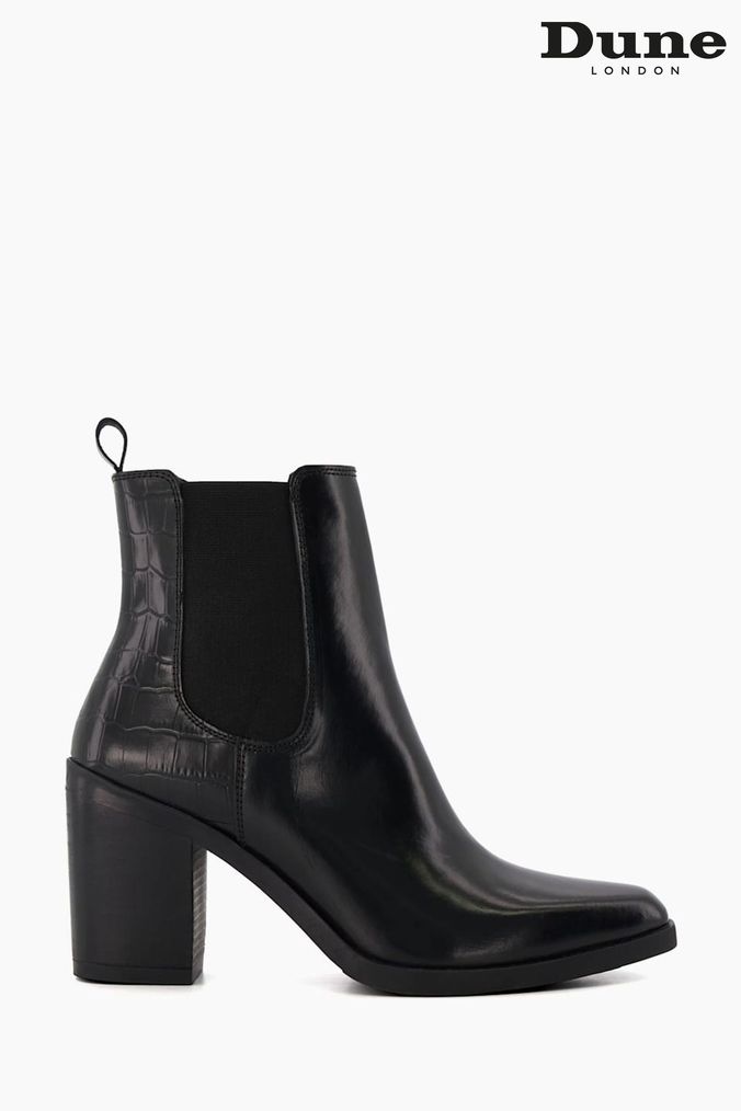 Dune London Promising Chelsea Western Black Ankle Boots (550874) | £150