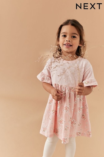 Pink Relaxed Day Dress and Leggings Set (3mths-7yrs) (551183) | £13 - £17