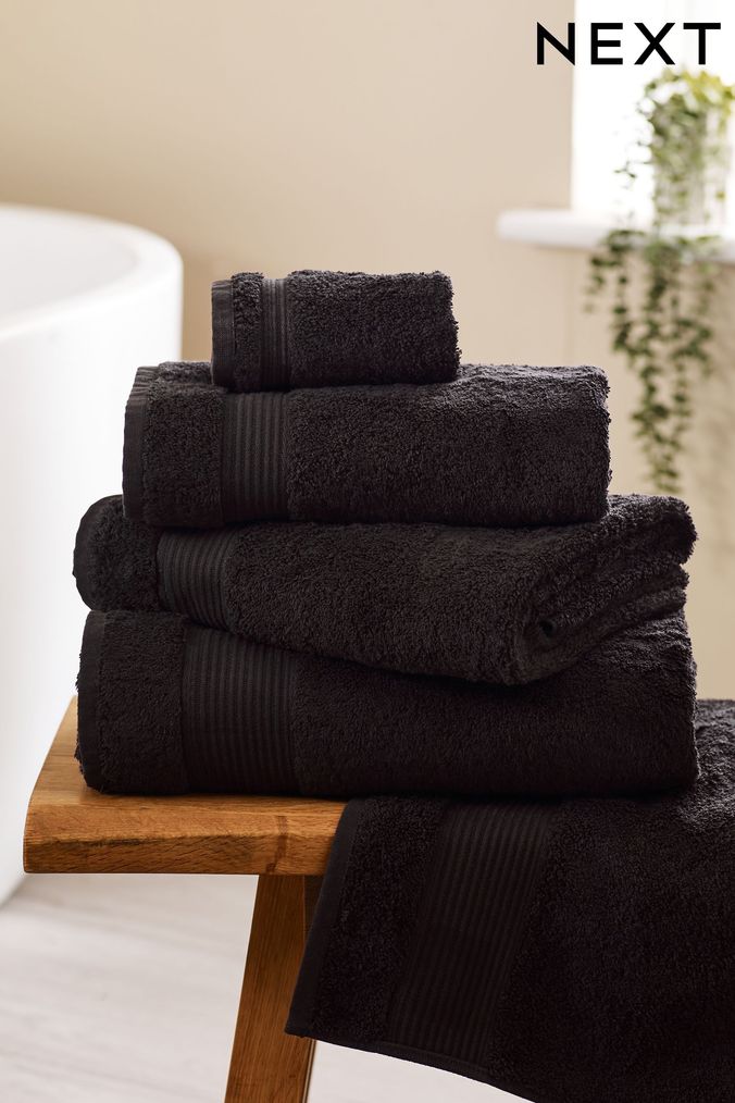 Black towels sale hotsell