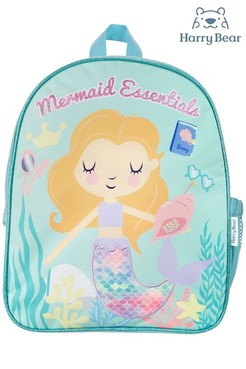Harry Bear Blue Mermaid Girls Backpack (551479) | £19