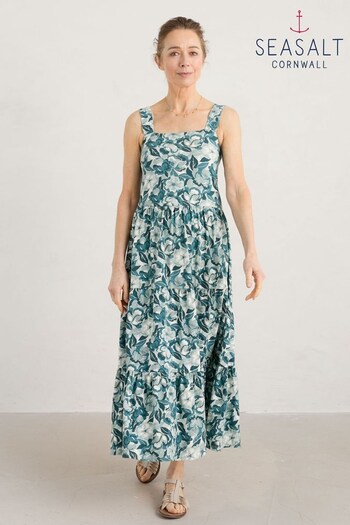 Seasalt Cornwall Teal Blue Tall Deep Water Dress (551518) | £66