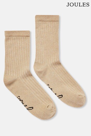 Joules Freya Gold Glitter Ankle Socks (551710) | £7.95