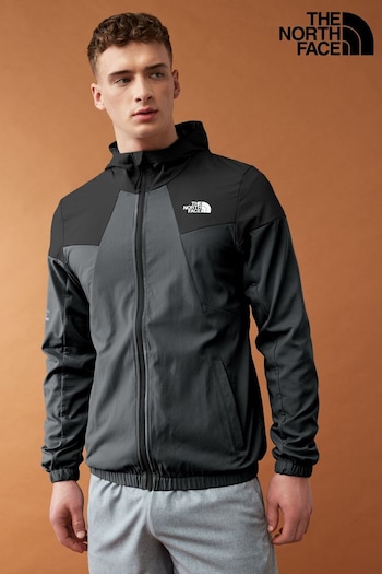 Pullover mit Schalkragen Rosa Grey Light Mens Mountain Athletics Wind Hooded Track Jacket (552079) | £90