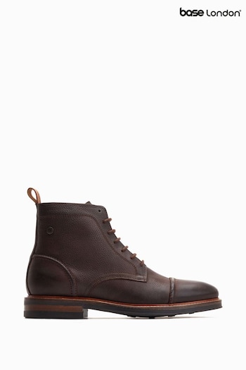 Base London Dudley Lace Up Toe Cap Brown Boots (552164) | £85