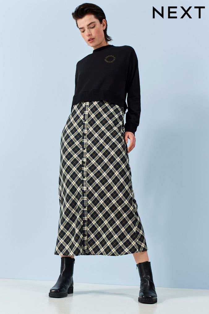 Women s Black Check Dresses Casual Workwear Dresses Next UK