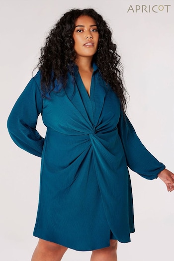 Apricot Blue Twist Front Shirt Dress (553172) | £39
