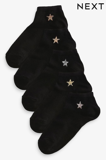 Animal Star Motif Trainer Socks Five Pack (553535) | £10