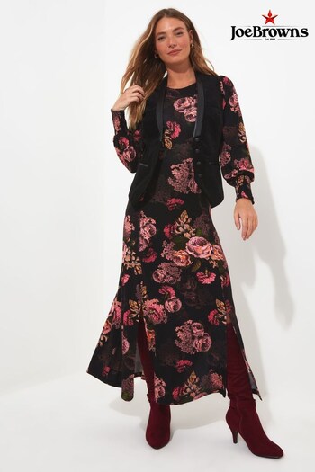 Joe Browns Brown Petite Dramatic Florals Jersey Dress BLACK (553736) | £65