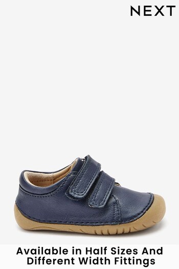 Navy Wide Fit (G) Crawler Shoes (554167) | £24