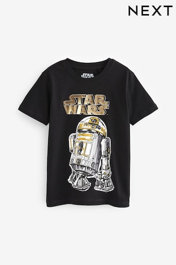 R2D2 Black Star Wars Short Sleeve T-Shirt (3-16yrs) (554930) | £13 - £18