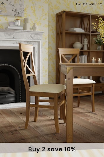 Laura Ashley Set of 2 Honey Gold Balmoral Dining Chairs (555063) | £405