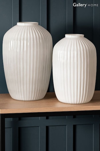 Gallery Home White Large Ukiah Vase (555393) | £44