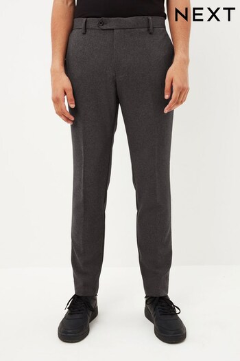 Grey Skinny Machine Washable Plain Front Smart Trousers (555455) | £20