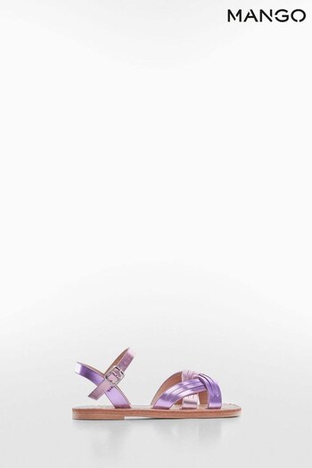 Mango Purple Criss-Cross Straps Sandals (555567) | £28