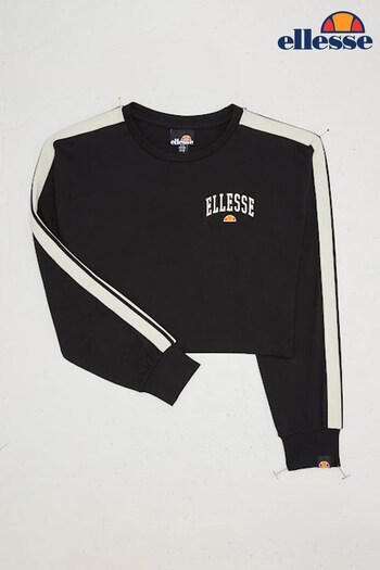 Ellesse Junior Boschetti Long Sleeve Black Crop T-Shirt (555632) | £28