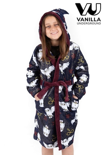 Vanilla Underground Blue Harry Potter Unisex Kids Fleece Dressing Gown Robe (556153) | £25