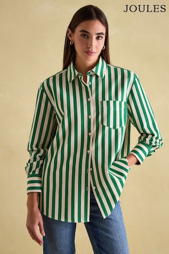 Joules Amilla Green & Cream Stripe Shirt (556159) | £54.95