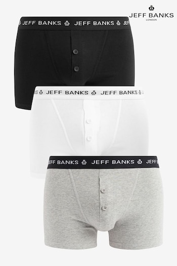 Jeff Banks Multi Classic Button Fly Boxers 3 PK (556258) | £16