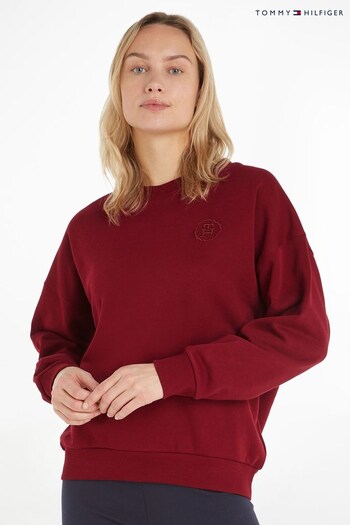 Tommy Hilfiger Red Emblem Logo Relaxed Sweatshirt (556552) | £130
