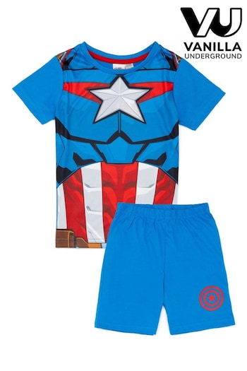 Vanilla Underground Captain America Boys Licensing Short Pyjamas (556701) | £16