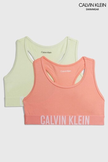 Calvin Klein Girls Green Intense Power Bralettes 2 Pack (556924) | £29