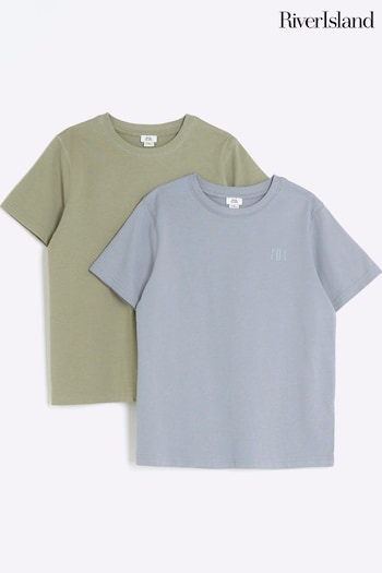 River Island Green Boys T-Shirt 2 Pack (556982) | £12 - £16