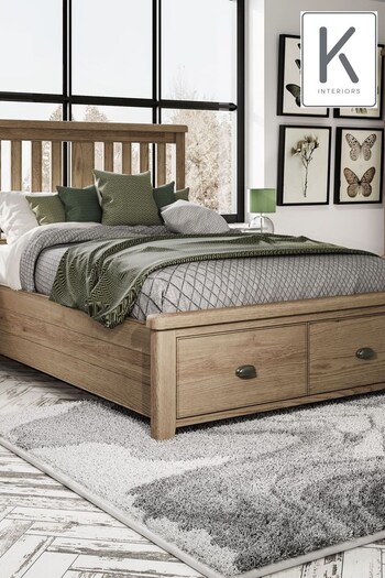 K Interiors Brown Embleton Wooden 2 Drawer Bed Frame (556987) | £1,265 - £1,540