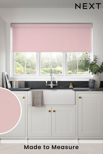 Blush Pink Echo Made to Measure Blackout Roller Blind (557079) | £57