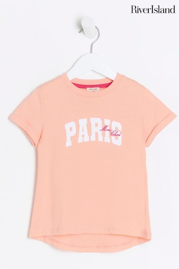 River Island Pink Girls Paris T-Shirt (557150) | £7