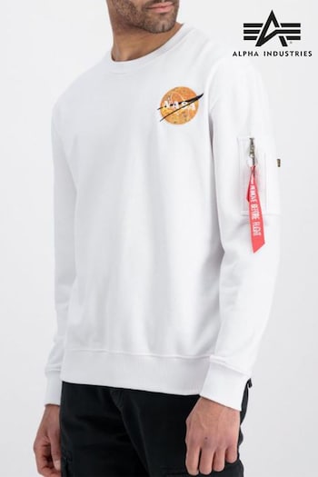 Alpha Industries NASA Davinci White Sweater (557158) | £95