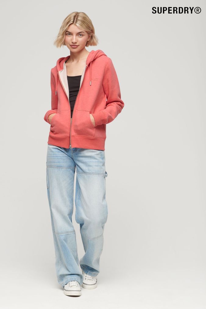Orange zip up hotsell hoodie womens