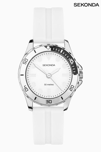 Sekonda Ladies Balearic Rubber Strap White Watch (557458) | £40