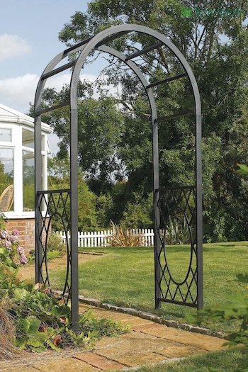 Rowlinson Gunmetal Grey Garden Wrenbury Round Top Arch (557609) | £200