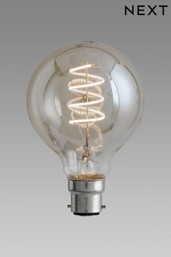4.5W LED BC Retro Spiral Globe Dimmable Light Bulb (557643) | £6