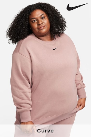 Nike running Brown Oversized Curve Crew Sweatshirt (557822) | £55