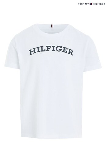 Tommy rba Hilfiger Girls Monotype White T-Shirt (557960) | £20 - £25