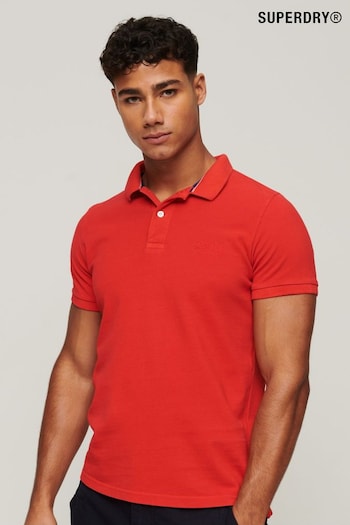 Superdry Red Destroyed Polo Shirt (557969) | £40