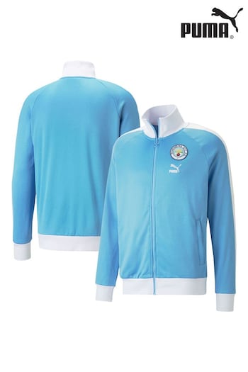 Puma Blue Ground Manchester City FtblHeritage T7 Track Jacket (558096) | £75