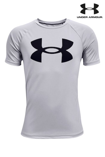 Under Armour Grey Tech Big Logo Short Sleeve T-Shirt (558238) | £18