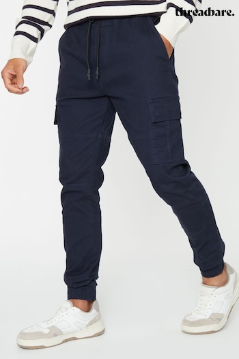 Threadbare Blue Cuffed Cargo Trousers With Stretch (558347) | £34