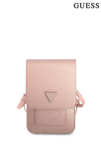 Guess Wallet Phone Bag Saffiano Triangle Logo (558352) | £50