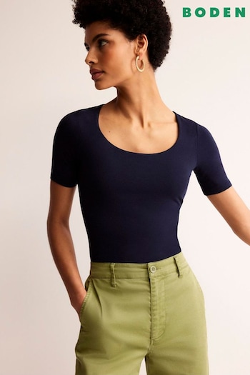 Boden Blue Double Layer Scoop T-Shirt (558450) | £28
