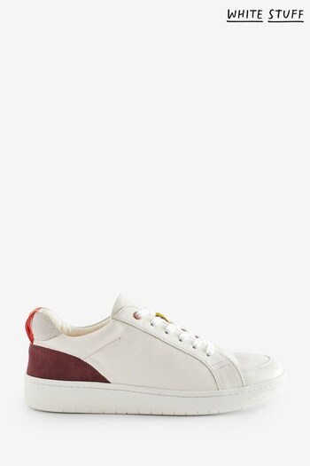 White Stuff White Leather Suede Trainers (558753) | £69