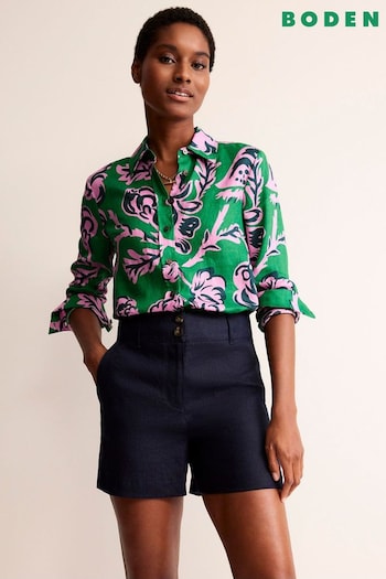 Boden Green Sienna Linen Shirt (558856) | £70