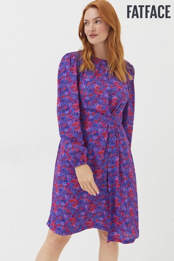 FatFace Purple Annie Painterly Floral Dress (559010) | £65