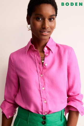 Boden Pink Sienna Linen Shirt (559107) | £65