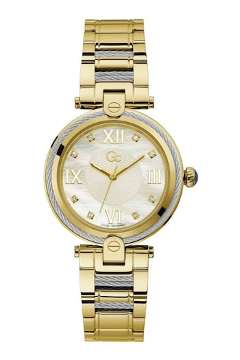 GC Ladies Gold Tone Fusion Cable Sport Chic Collection Watch (559109) | £425