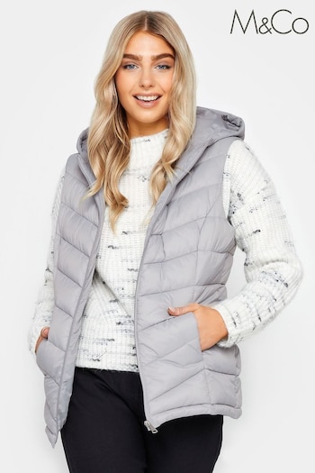 M&Co Grey Short Quilted Gilet (559125) | £43