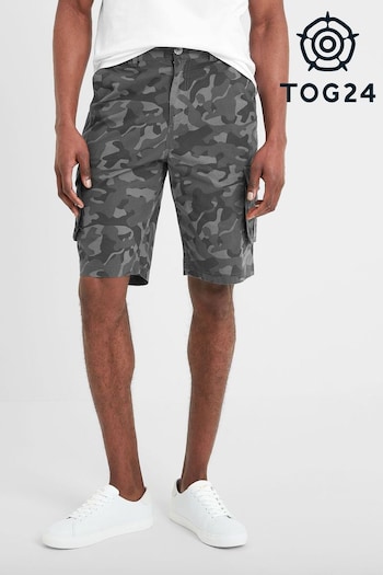 Tog 24 Mens Grey Camouflage Knight Steel Camo Cargo Shorts (559211) | £45