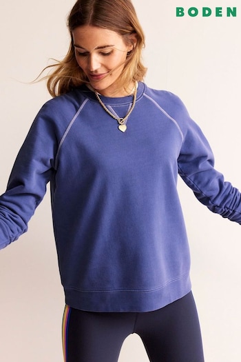 Boden Blue Washed Raglan Sweatshirt (559233) | £60